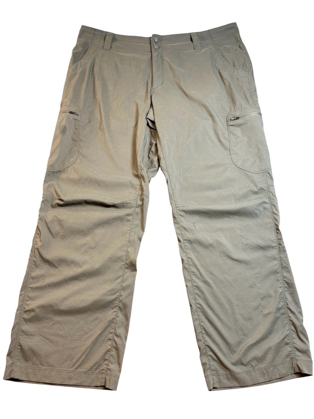 L.L. Bean Vista Trekking Pants Women’s Size 16 Khaki Tan Hiking Roll Up Cargo
